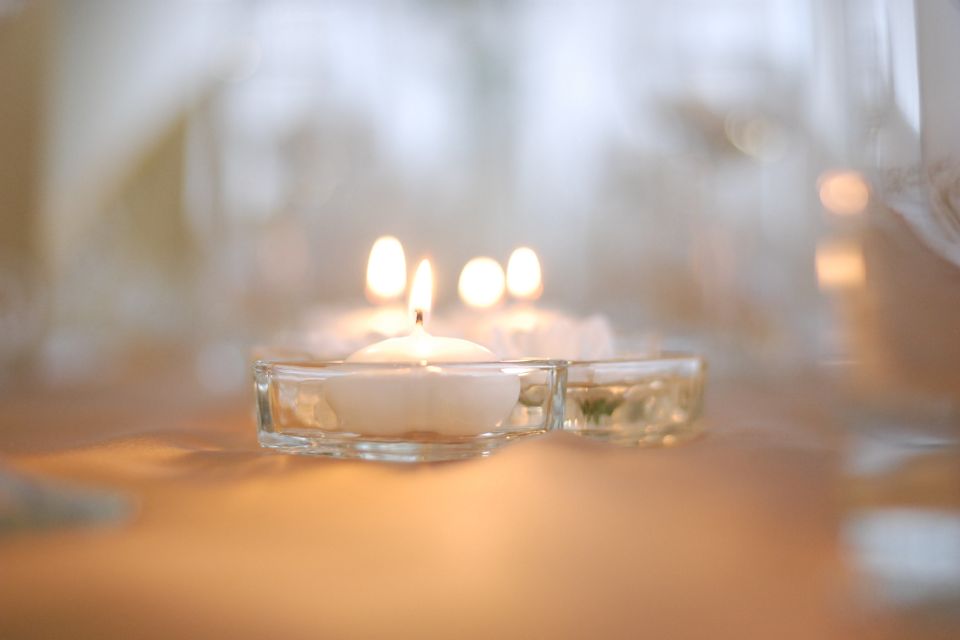 White votive candles